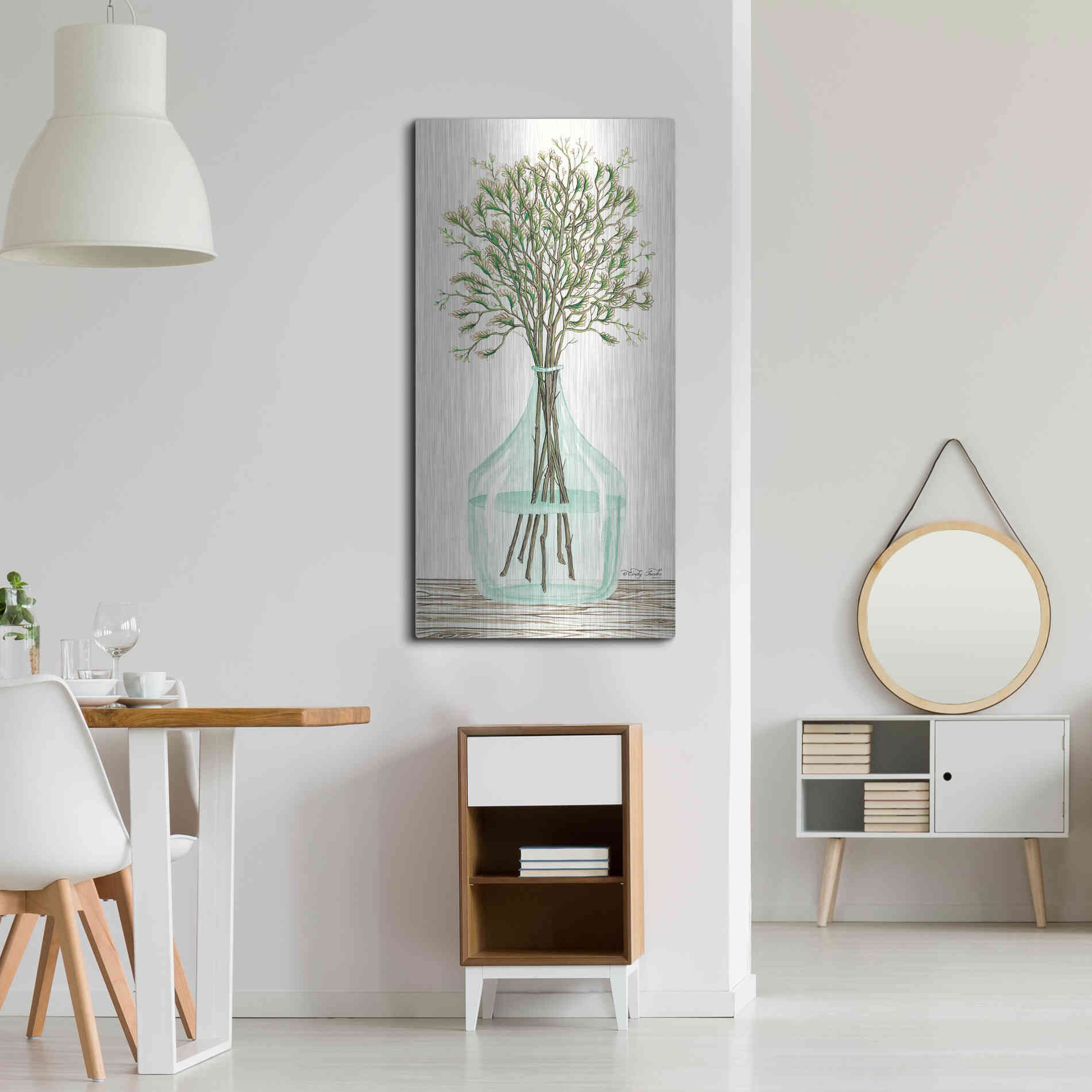 Luxe Metal Art 'Summer Blooms' by Cindy Jacobs, Metal Wall Art,24x48