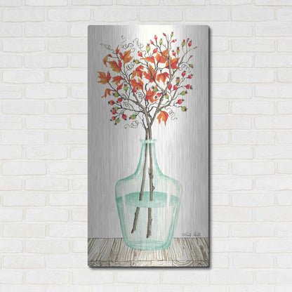 Luxe Metal Art 'Fall Blooms' by Cindy Jacobs, Metal Wall Art,24x48