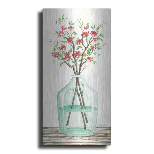 Luxe Metal Art 'Winter Blooms' by Cindy Jacobs, Metal Wall Art