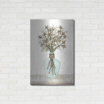 Luxe Metal Art 'Cotton Bouquet' by Cindy Jacobs, Metal Wall Art,24x36