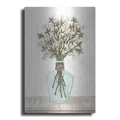 Luxe Metal Art 'Cotton Bouquet' by Cindy Jacobs, Metal Wall Art