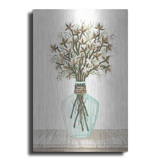 Luxe Metal Art 'Cotton Bouquet' by Cindy Jacobs, Metal Wall Art