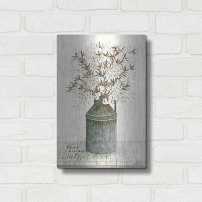 Luxe Metal Art 'Gather Love Cotton Bouquet' by Cindy Jacobs, Metal Wall Art,12x16