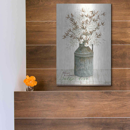 Luxe Metal Art 'Gather Love Cotton Bouquet' by Cindy Jacobs, Metal Wall Art,12x16