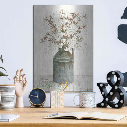 Luxe Metal Art 'Gather Love Cotton Bouquet' by Cindy Jacobs, Metal Wall Art,12x16