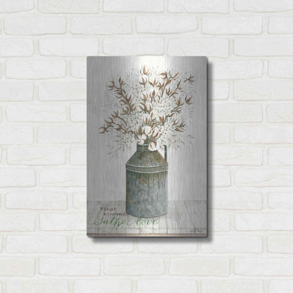 Luxe Metal Art 'Gather Love Cotton Bouquet' by Cindy Jacobs, Metal Wall Art,16x24