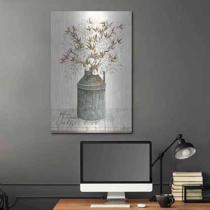 Luxe Metal Art 'Gather Love Cotton Bouquet' by Cindy Jacobs, Metal Wall Art,24x36