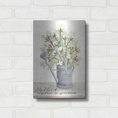 Luxe Metal Art 'Gather Together Cotton Bouquet' by Cindy Jacobs, Metal Wall Art,12x16