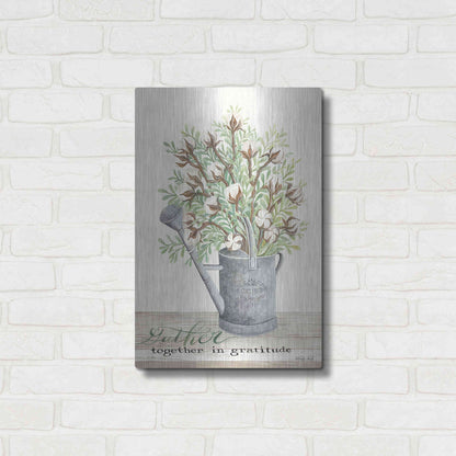 Luxe Metal Art 'Gather Together Cotton Bouquet' by Cindy Jacobs, Metal Wall Art,16x24