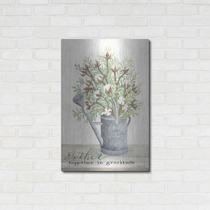 Luxe Metal Art 'Gather Together Cotton Bouquet' by Cindy Jacobs, Metal Wall Art,24x36
