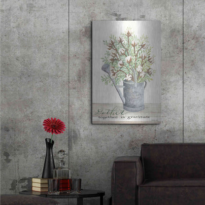 Luxe Metal Art 'Gather Together Cotton Bouquet' by Cindy Jacobs, Metal Wall Art,24x36