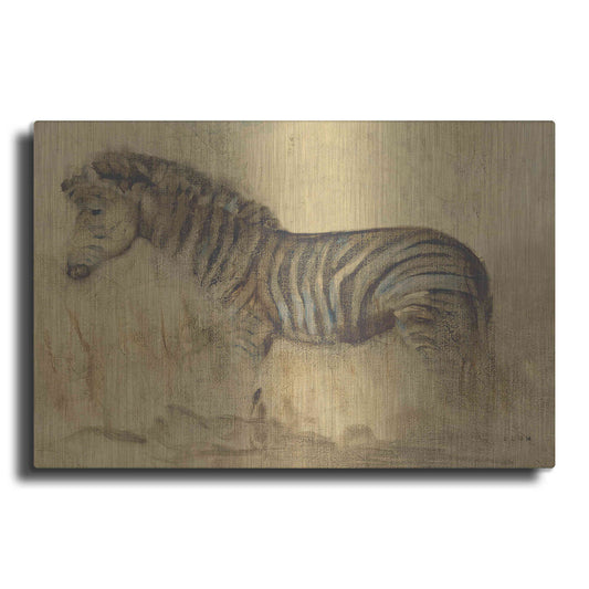 Luxe Metal Art 'Global Zebra Light Crop' by Cheri Blum, Metal Wall Art