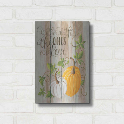 Luxe Metal Art 'Gather Pumpkins' by Cindy Jacobs, Metal Wall Art,12x16