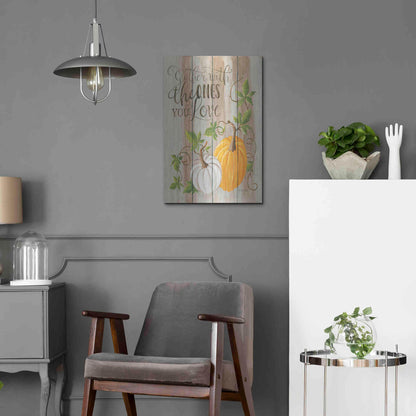 Luxe Metal Art 'Gather Pumpkins' by Cindy Jacobs, Metal Wall Art,16x24