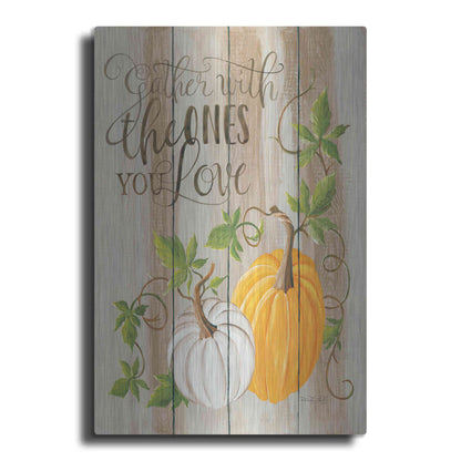 Luxe Metal Art 'Gather Pumpkins' by Cindy Jacobs, Metal Wall Art
