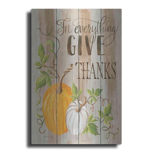 Luxe Metal Art 'For Everything Give Thanks' by Cindy Jacobs, Metal Wall Art