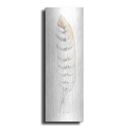 Luxe Metal Art 'Tonal Feather II' by Cindy Jacobs, Metal Wall Art