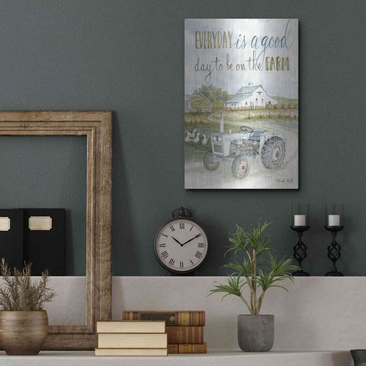 Luxe Metal Art 'Good Day' by Cindy Jacobs, Metal Wall Art,12x16