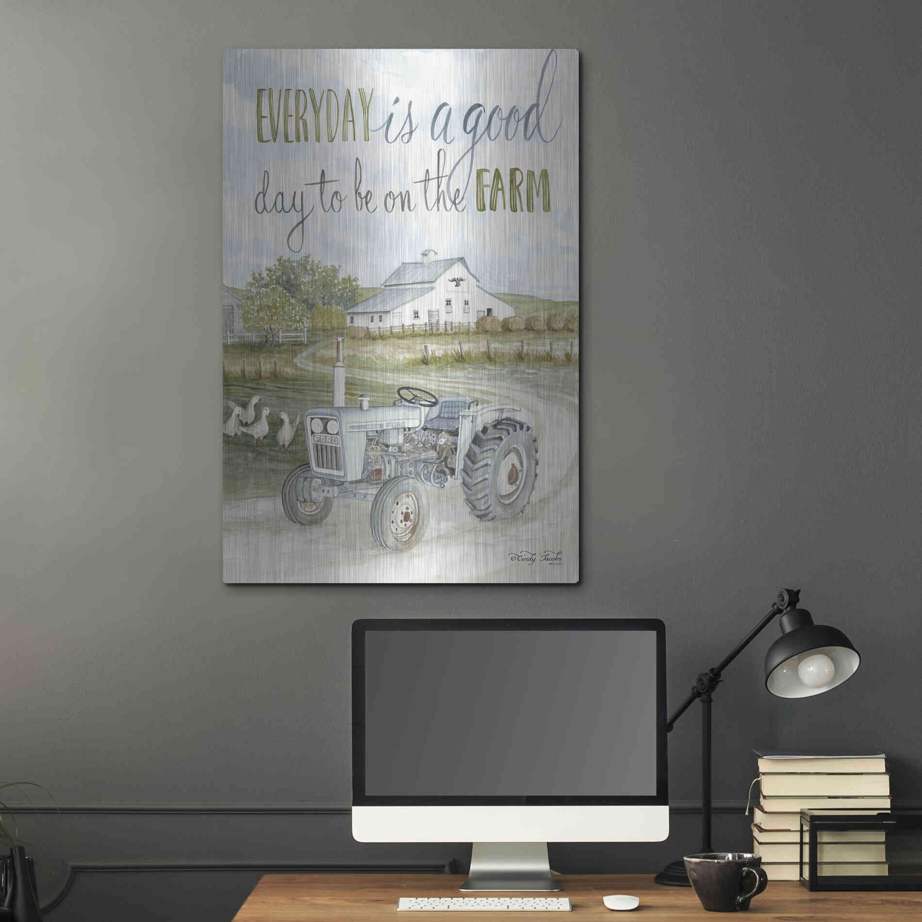 Luxe Metal Art 'Good Day' by Cindy Jacobs, Metal Wall Art,24x36