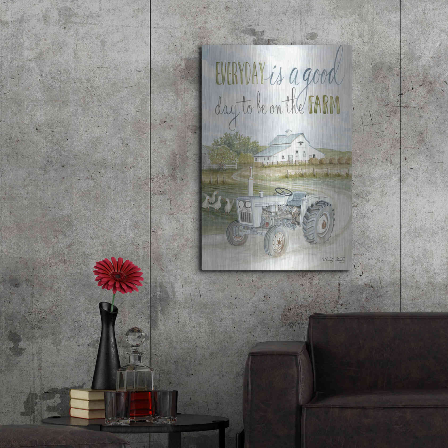 Luxe Metal Art 'Good Day' by Cindy Jacobs, Metal Wall Art,24x36