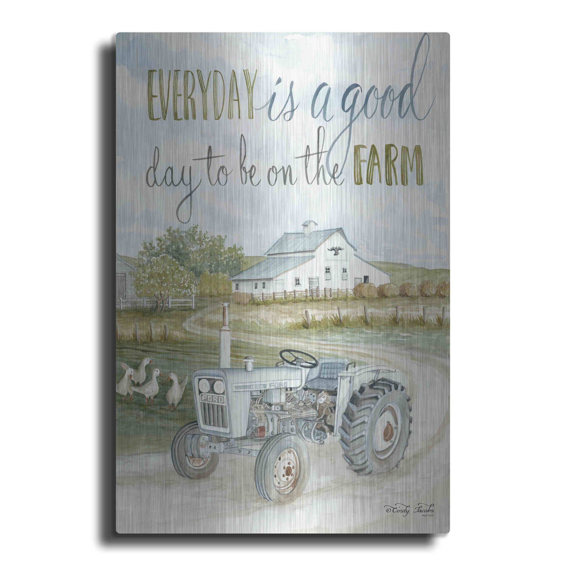 Luxe Metal Art 'Good Day' by Cindy Jacobs, Metal Wall Art