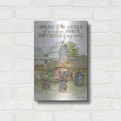 Luxe Metal Art 'Center of My World' by Cindy Jacobs, Metal Wall Art,12x16