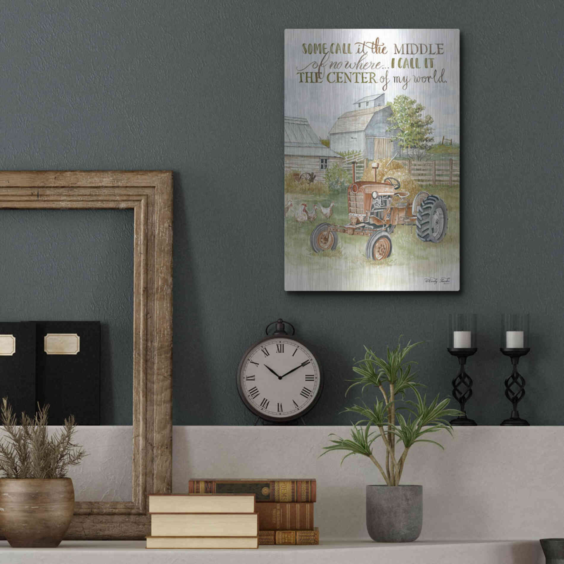 Luxe Metal Art 'Center of My World' by Cindy Jacobs, Metal Wall Art,12x16