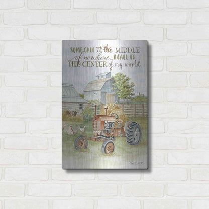 Luxe Metal Art 'Center of My World' by Cindy Jacobs, Metal Wall Art,16x24