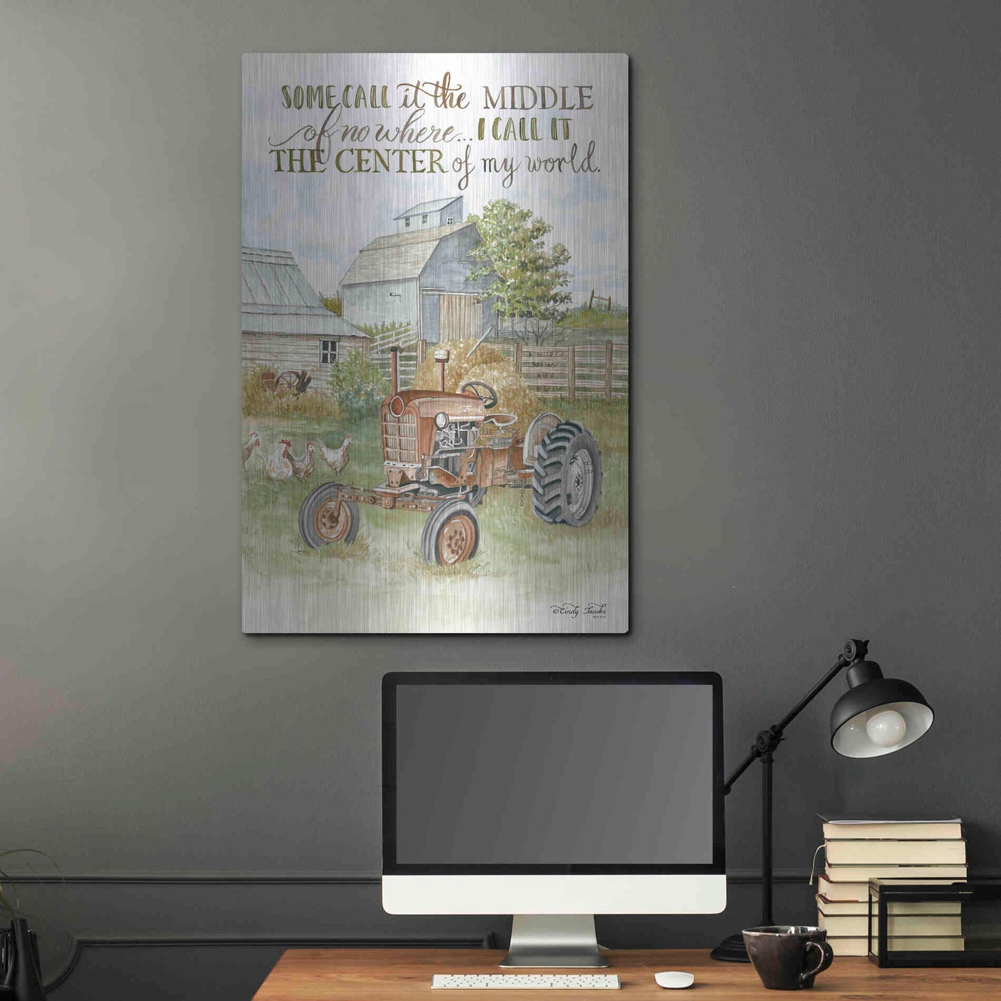 Luxe Metal Art 'Center of My World' by Cindy Jacobs, Metal Wall Art,24x36