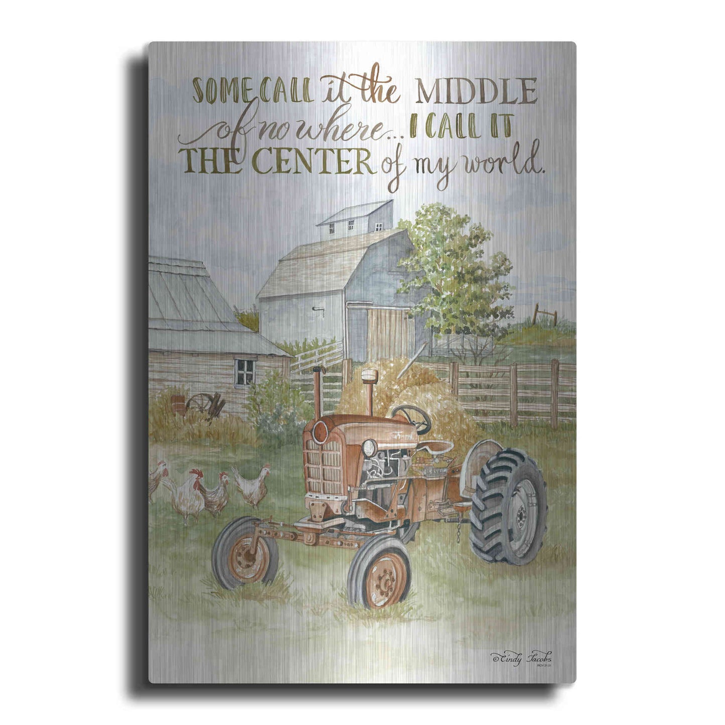 Luxe Metal Art 'Center of My World' by Cindy Jacobs, Metal Wall Art