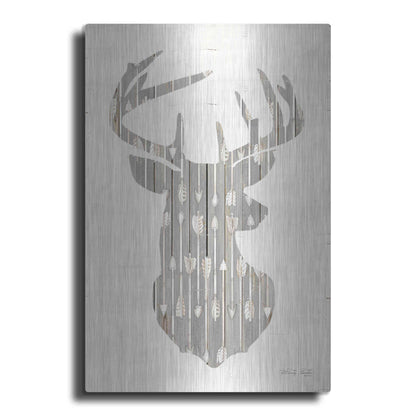 Luxe Metal Art 'Deer and Arrows Silhouette' by Cindy Jacobs, Metal Wall Art