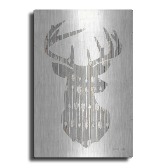 Luxe Metal Art 'Deer and Arrows Silhouette' by Cindy Jacobs, Metal Wall Art