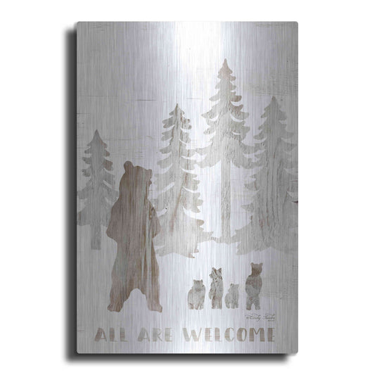 Luxe Metal Art 'All are Welcome Bears' by Cindy Jacobs, Metal Wall Art