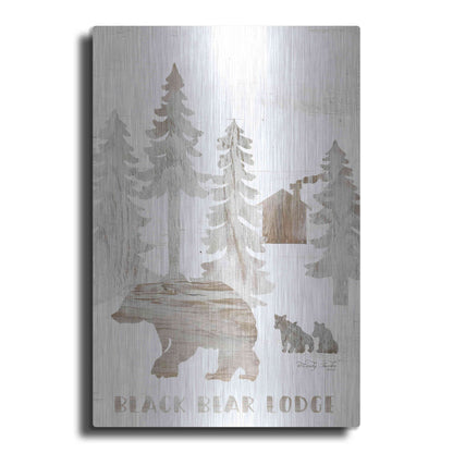 Luxe Metal Art 'Black Bear Lodge' by Cindy Jacobs, Metal Wall Art