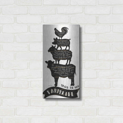 Luxe Metal Art 'This is Us Farmlife' by Cindy Jacobs, Metal Wall Art,12x24
