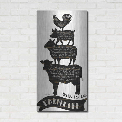 Luxe Metal Art 'This is Us Farmlife' by Cindy Jacobs, Metal Wall Art,24x48