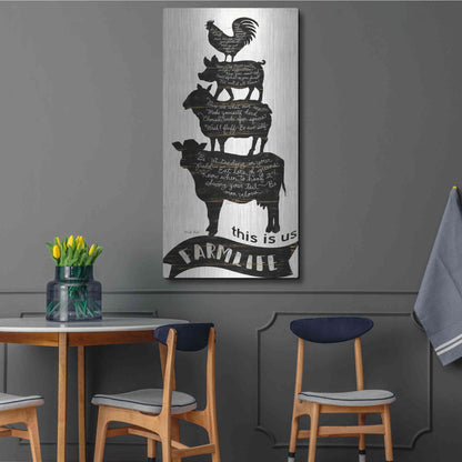 Luxe Metal Art 'This is Us Farmlife' by Cindy Jacobs, Metal Wall Art,24x48