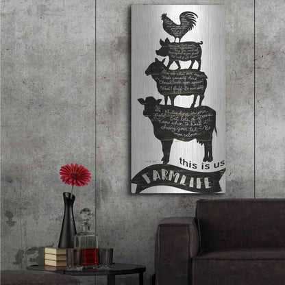 Luxe Metal Art 'This is Us Farmlife' by Cindy Jacobs, Metal Wall Art,24x48