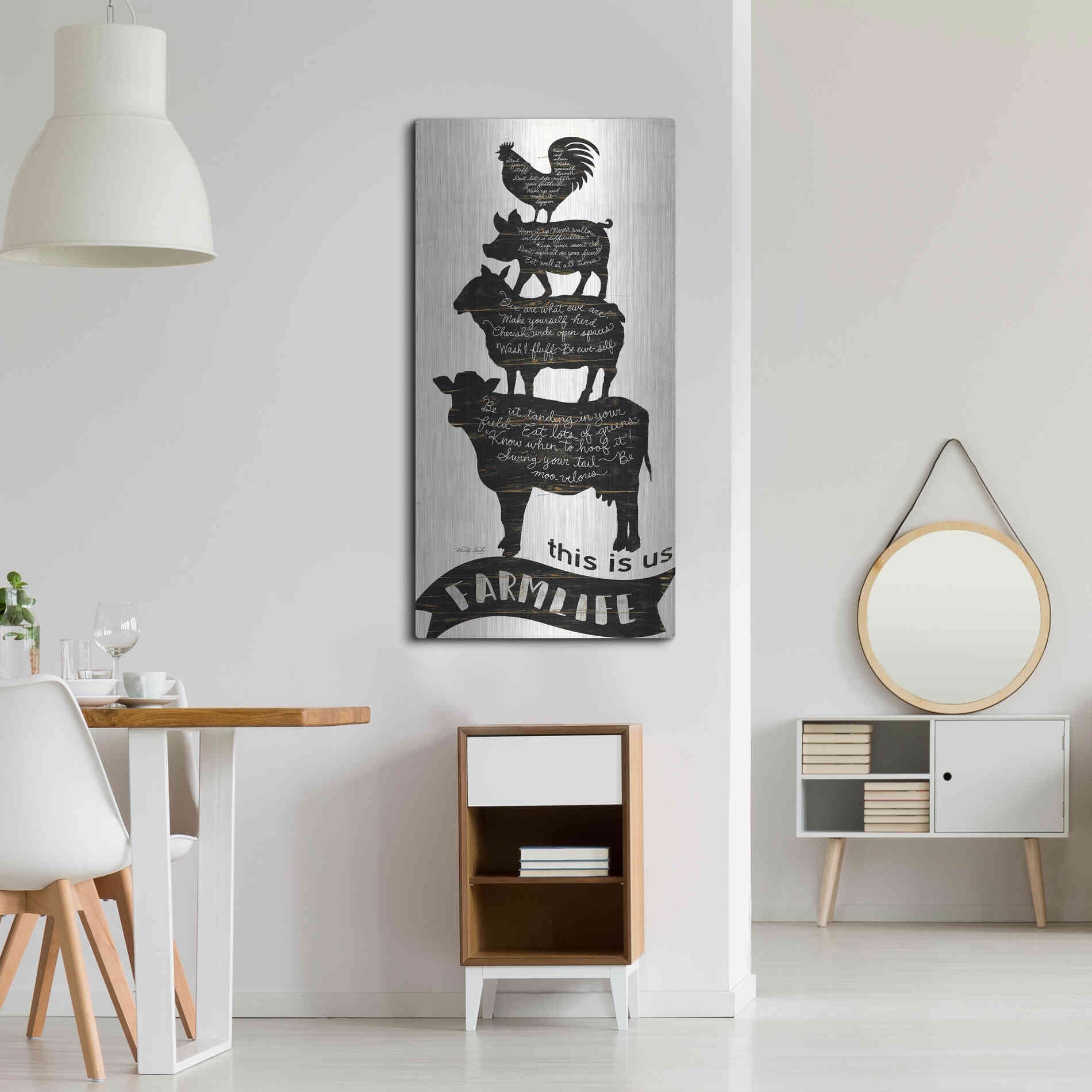 Luxe Metal Art 'This is Us Farmlife' by Cindy Jacobs, Metal Wall Art,24x48