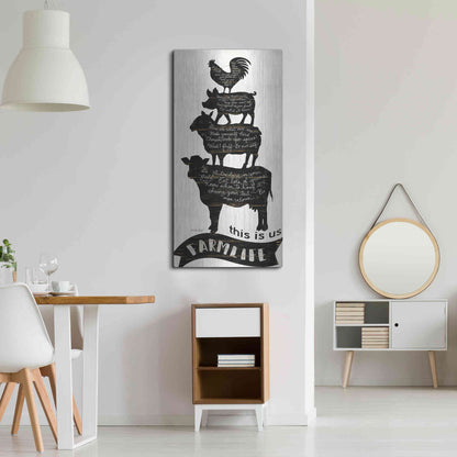 Luxe Metal Art 'This is Us Farmlife' by Cindy Jacobs, Metal Wall Art,24x48