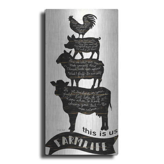 Luxe Metal Art 'This is Us Farmlife' by Cindy Jacobs, Metal Wall Art