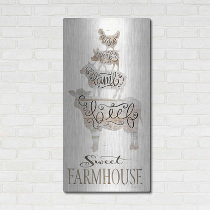 Luxe Metal Art 'Sweet Farmhouse' by Cindy Jacobs, Metal Wall Art,24x48