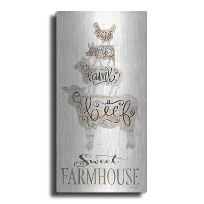 Luxe Metal Art 'Sweet Farmhouse' by Cindy Jacobs, Metal Wall Art