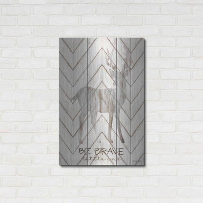 Luxe Metal Art 'Be Brave Little One Deer' by Cindy Jacobs, Metal Wall Art,24x36