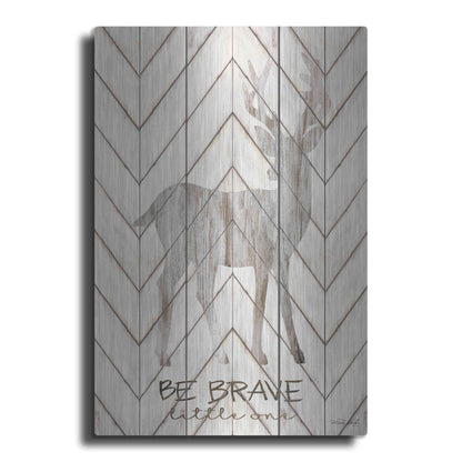 Luxe Metal Art 'Be Brave Little One Deer' by Cindy Jacobs, Metal Wall Art