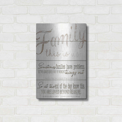 Luxe Metal Art 'Family - You Are Loved' by Cindy Jacobs, Metal Wall Art,16x24