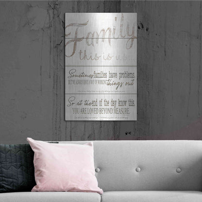 Luxe Metal Art 'Family - You Are Loved' by Cindy Jacobs, Metal Wall Art,24x36