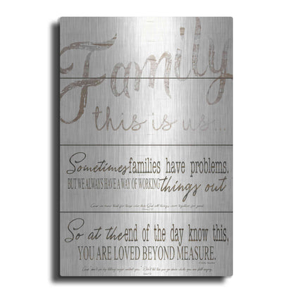 Luxe Metal Art 'Family - You Are Loved' by Cindy Jacobs, Metal Wall Art