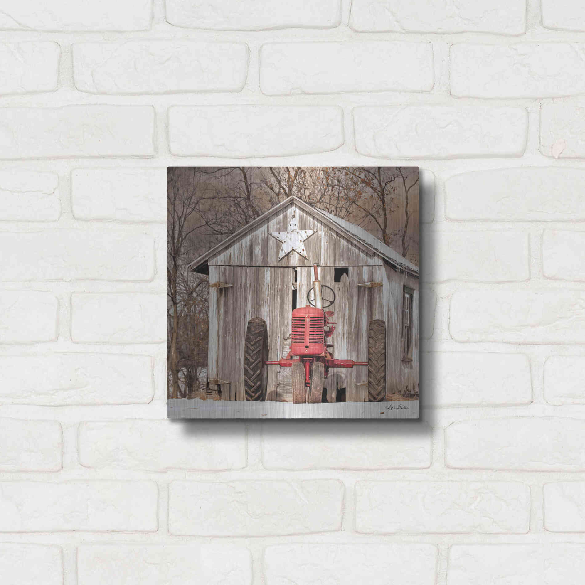 Luxe Metal Art 'Star Shed' by Lori Deiter, Metal Wall Art,12x12