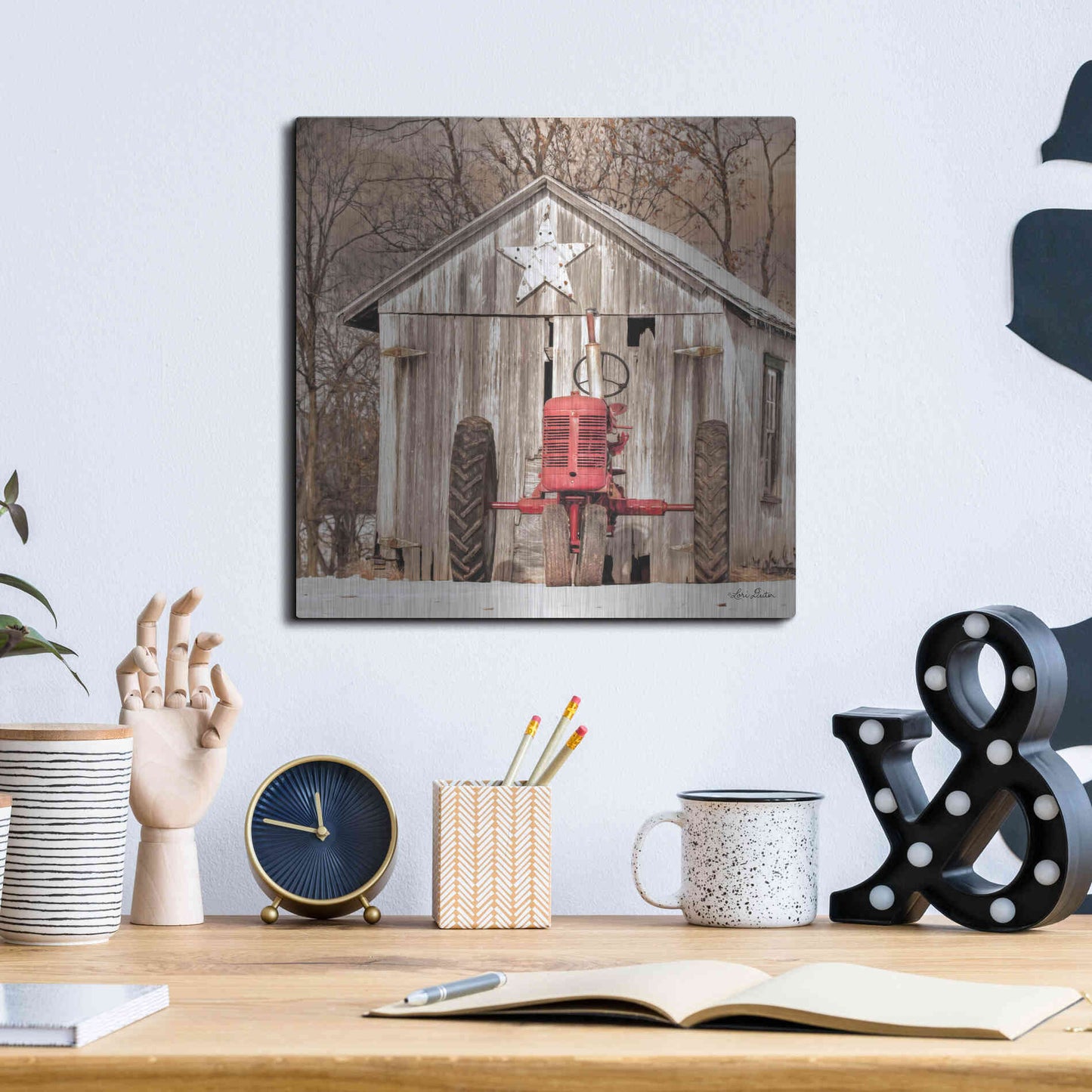 Luxe Metal Art 'Star Shed' by Lori Deiter, Metal Wall Art,12x12